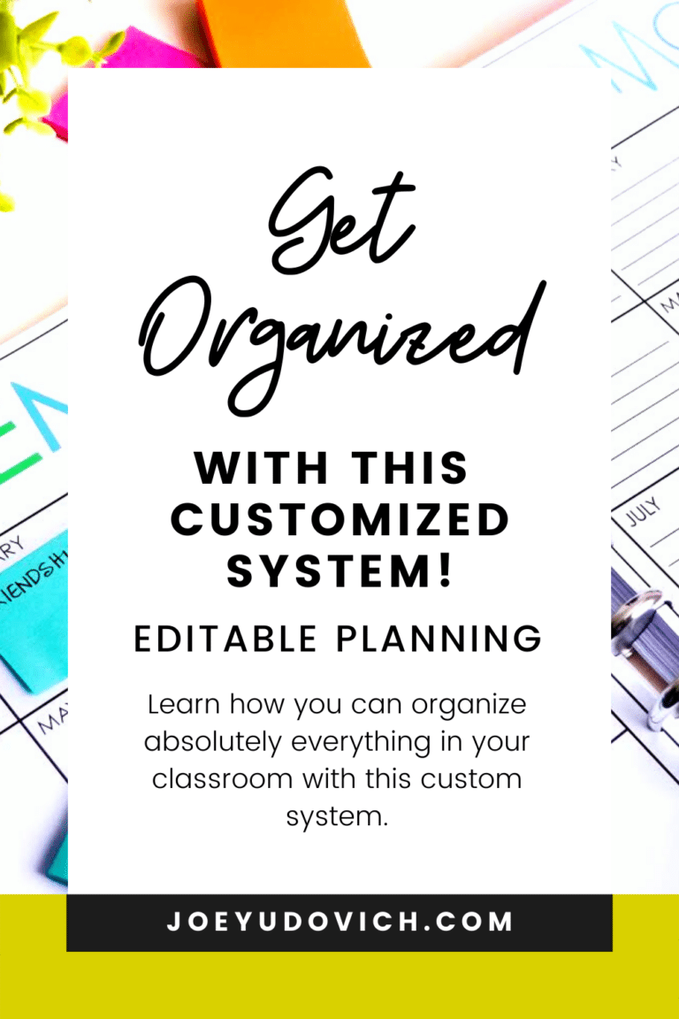 Getting Organized: Classroom Organization