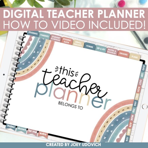 DIGITAL TEACHER PLANNER | Ipad PLANNER | GoodNotes PLANNER (Boho Design)