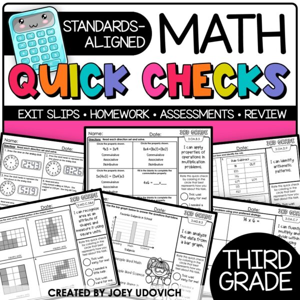 3rd Grade Math | Assessments, Morning Work, Test Prep, Review, Homework