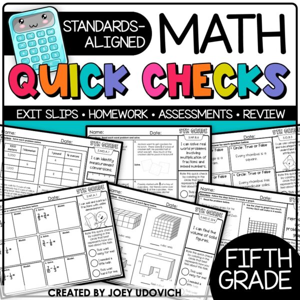 5th Grade Math | Assessments, Morning Work, Test Prep, Review, Homework